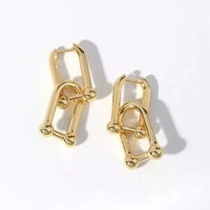 14K gold filled chain link earrings